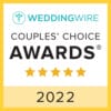 Badge: 2022 Wedding Awards, Couples Choice, 5 Stars