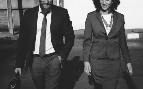 Man & woman in formal attire